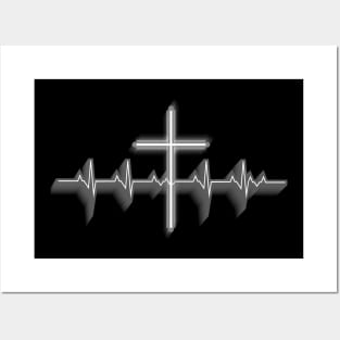 'Christian Heartbeat' Amazing Christians Cross Posters and Art